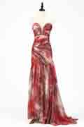 Best Selling Sweetheart Printed Evening Prom Dress