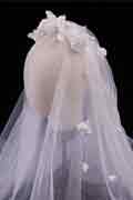 Bridal Veil Women's Simple Tulle Party Wedding Veil with Flowers
