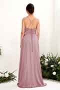 A-Line Satin Scoop Neck Sleeveless Floor-Length Bridesmaid Dress for Wedding Party