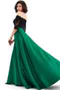 Robe de Bal Verte Avec Dentelle à Épaules Dénudées