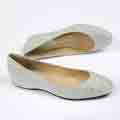 Women Shiny Beadings Toe Closed Pointed Flat Shoes