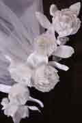 Bridal Veil Women's Simple Tulle Party Wedding Veil with Flowers