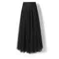 Women's Layered Mesh Ballet Prom Party Tulle Tutu A-Line Maxi Skirt
