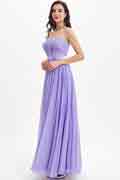 Lila Strapless Sweetheart  Wedding Bridesmaid Dress