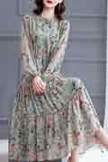 New Floral Chiffon Women Dress Party Summer Holiday Maxi Dress