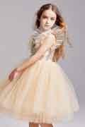 High Quality Heart Lace and Tulle Flower Girl Gown