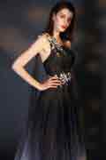 Shiny One Shoulder Gradient Grey Party Prom Dress
