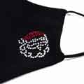 Black Christmas Protective Dust Washable Cloth Face Mask with Pattern