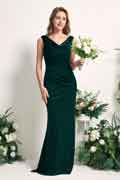 Mermaid Trumpet Velvet Straps Floor-Length Sleeveless Bridesmaid Dress for Wedding Party