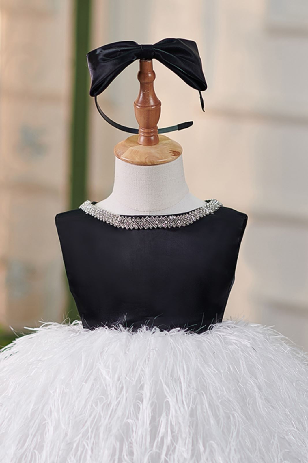 Принцесса Boat Neck Длина по Щиколотку Детские Платья in Белый