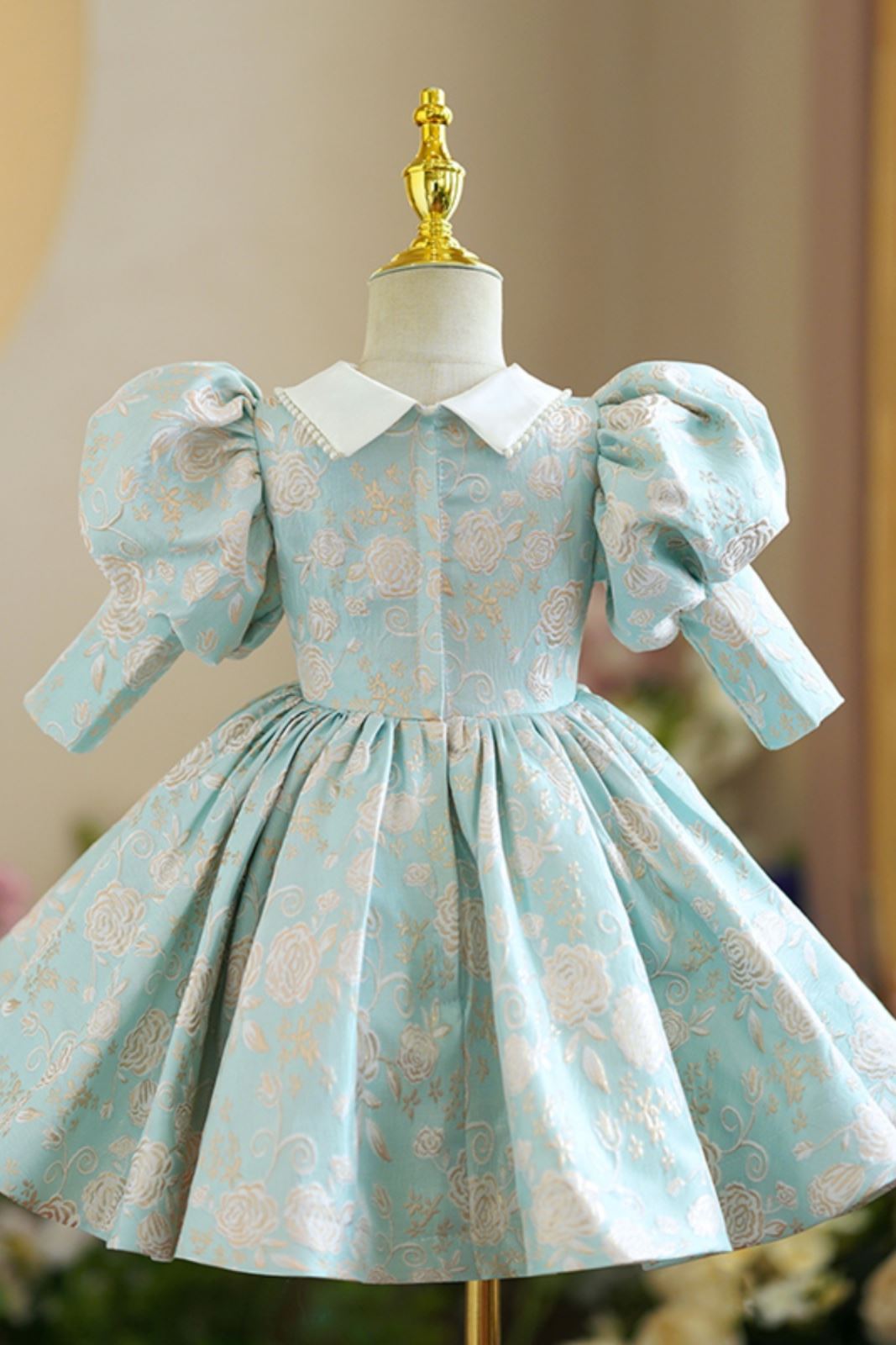 Princesse Longueur à Jambe Satiné robes de demoiselle d'honneur - fillette in Vert Menthe