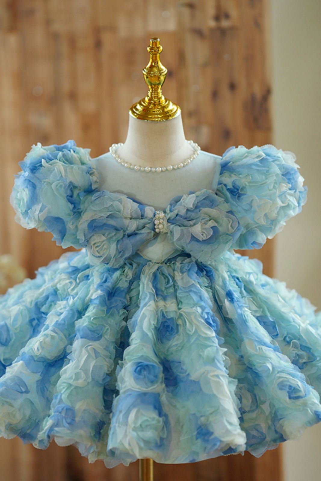 Princesse Longueur à Jambe Dentelle robes de demoiselle d'honneur - fillette in Bleu