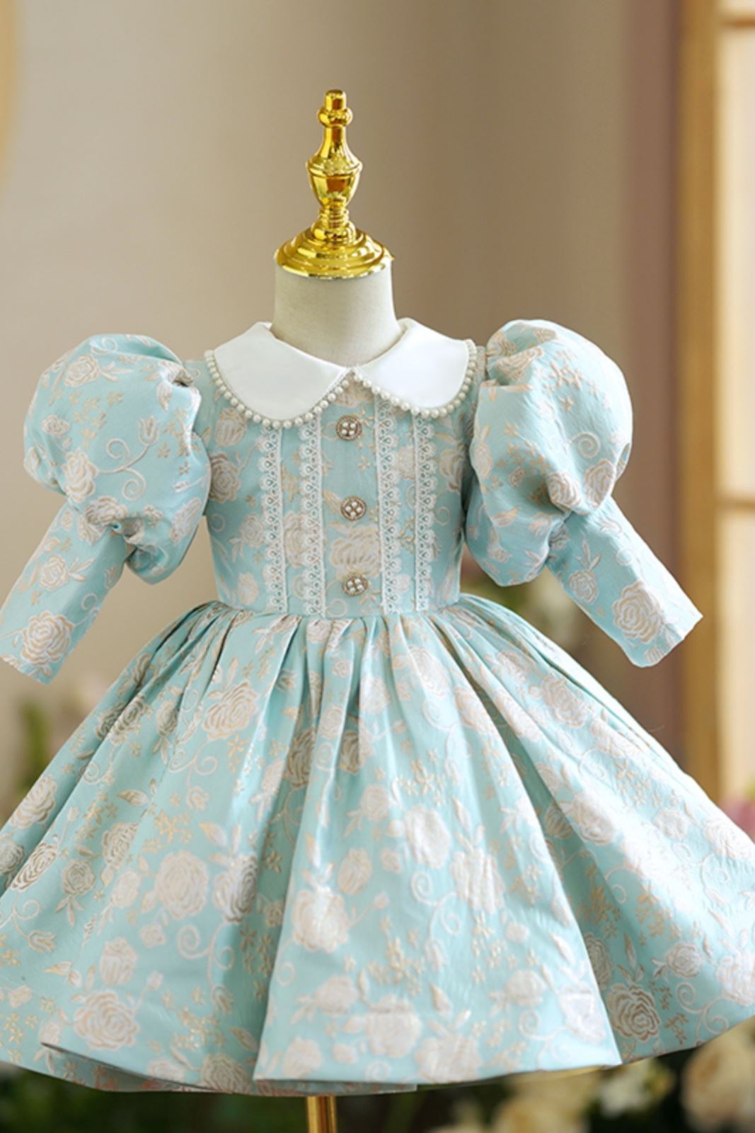 Princesse Longueur à Jambe Satiné robes de demoiselle d'honneur - fillette in Vert Menthe