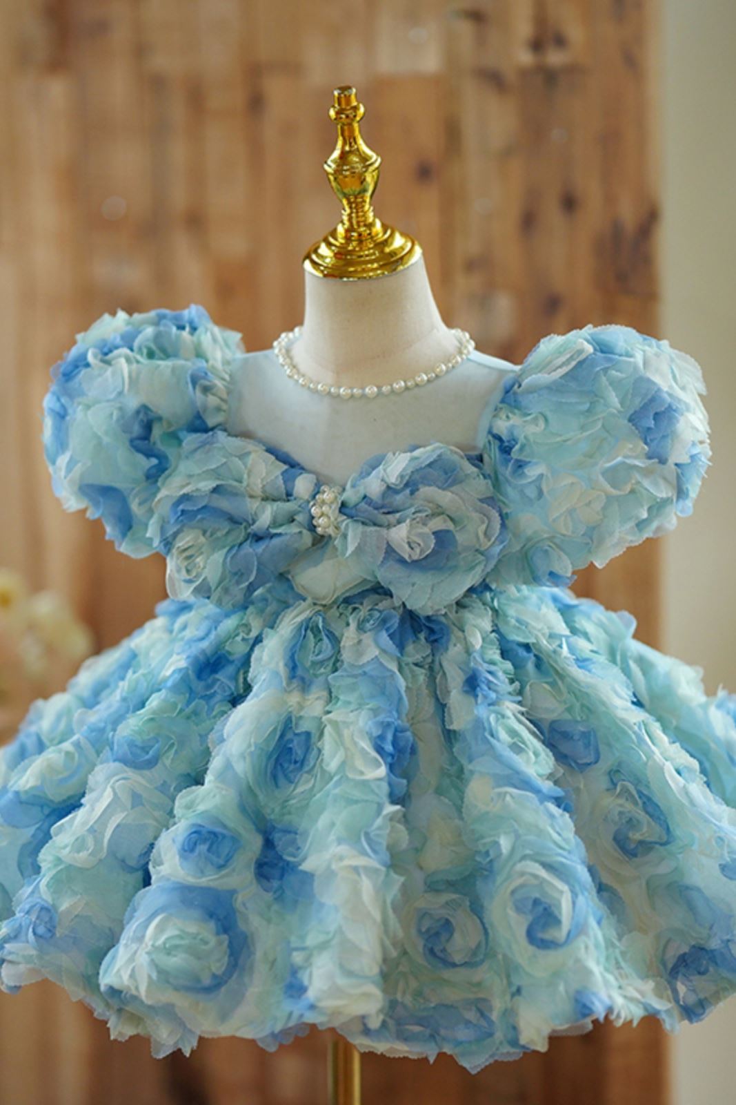 Princesse Longueur à Jambe Dentelle robes de demoiselle d'honneur - fillette in Bleu