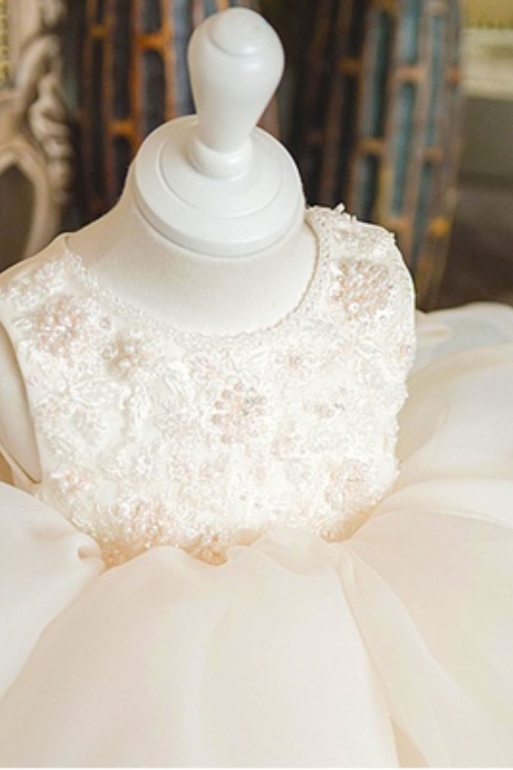 Принцесса Round Длина по Щиколотку Lace Детские Платья in Белый