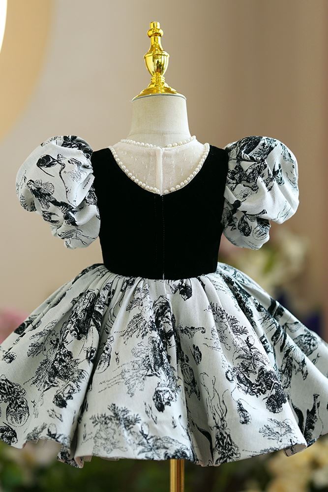 Princesse Longueur à Jambe Satiné robes de demoiselle d'honneur - fillette in Noir