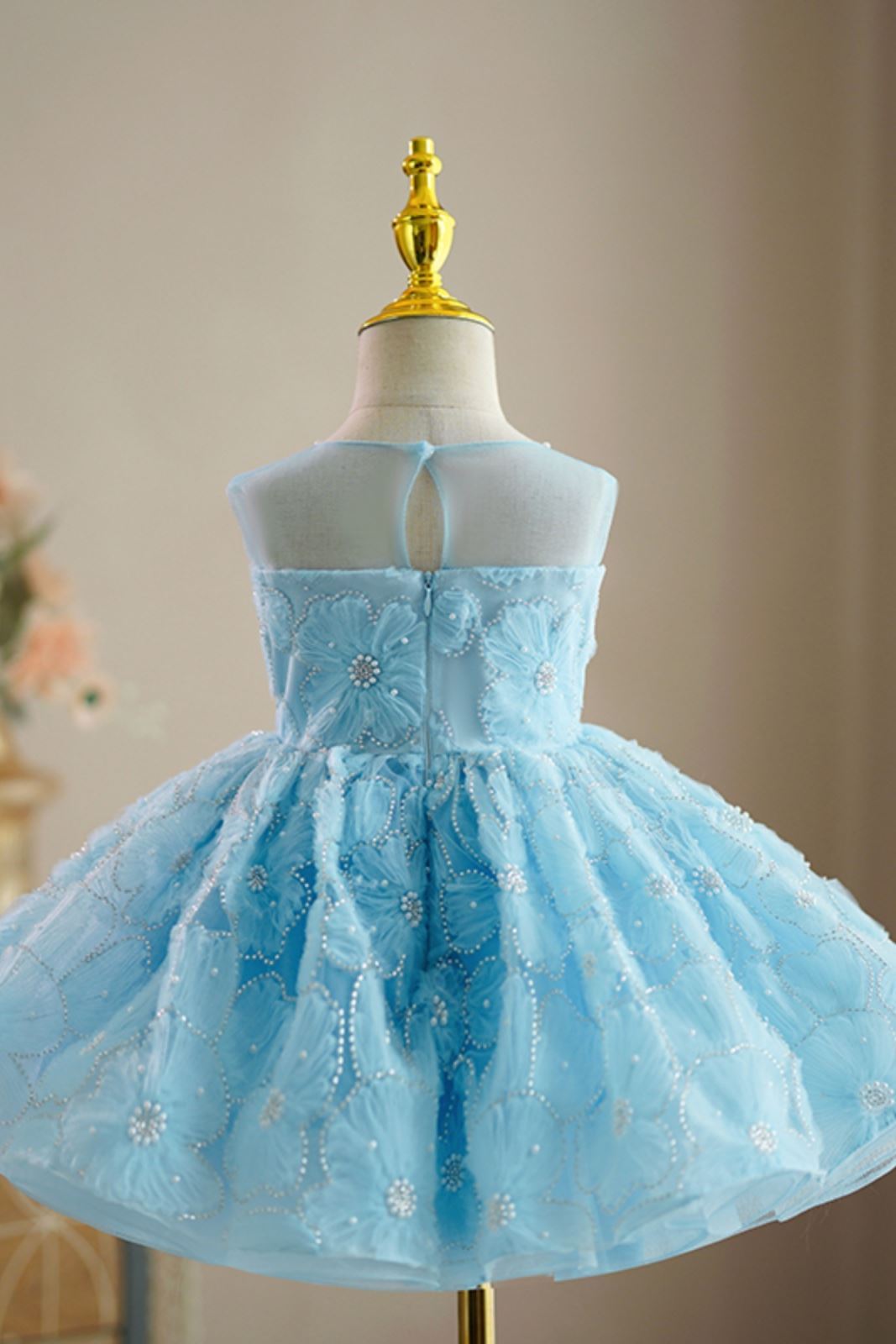 Принцесса Длина по Щиколотку Lace Детские Платья in Синий