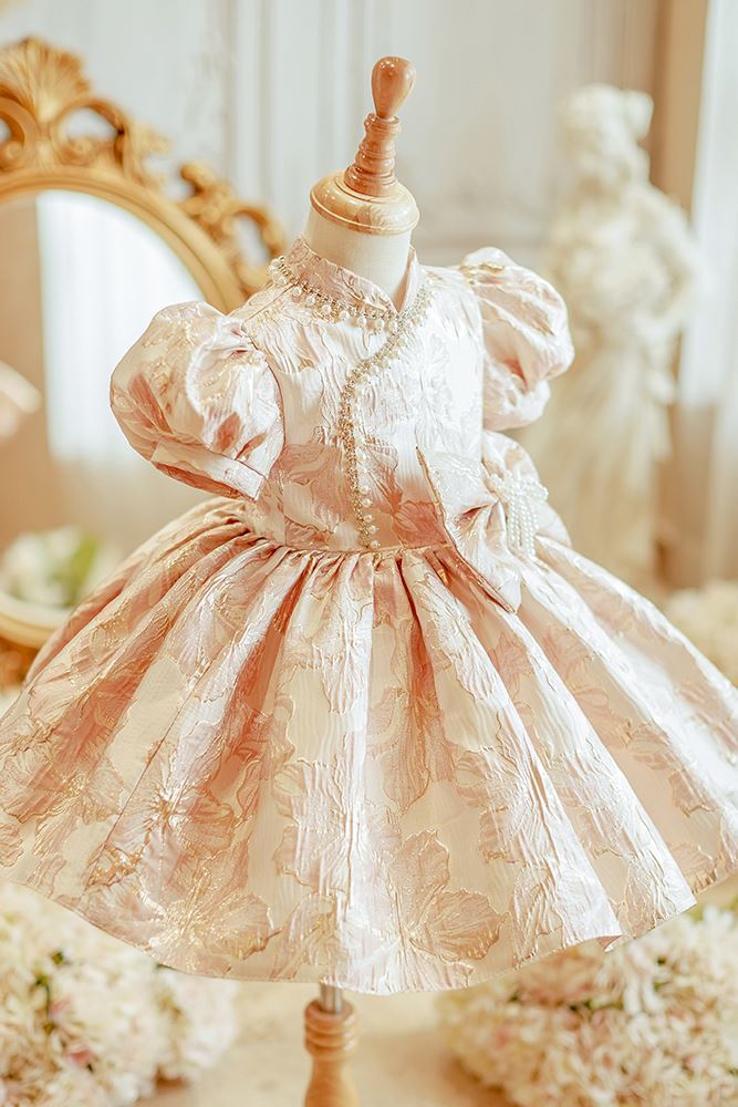 Princesse Longueur à Jambe Satiné robes de demoiselle d'honneur - fillette in Rose