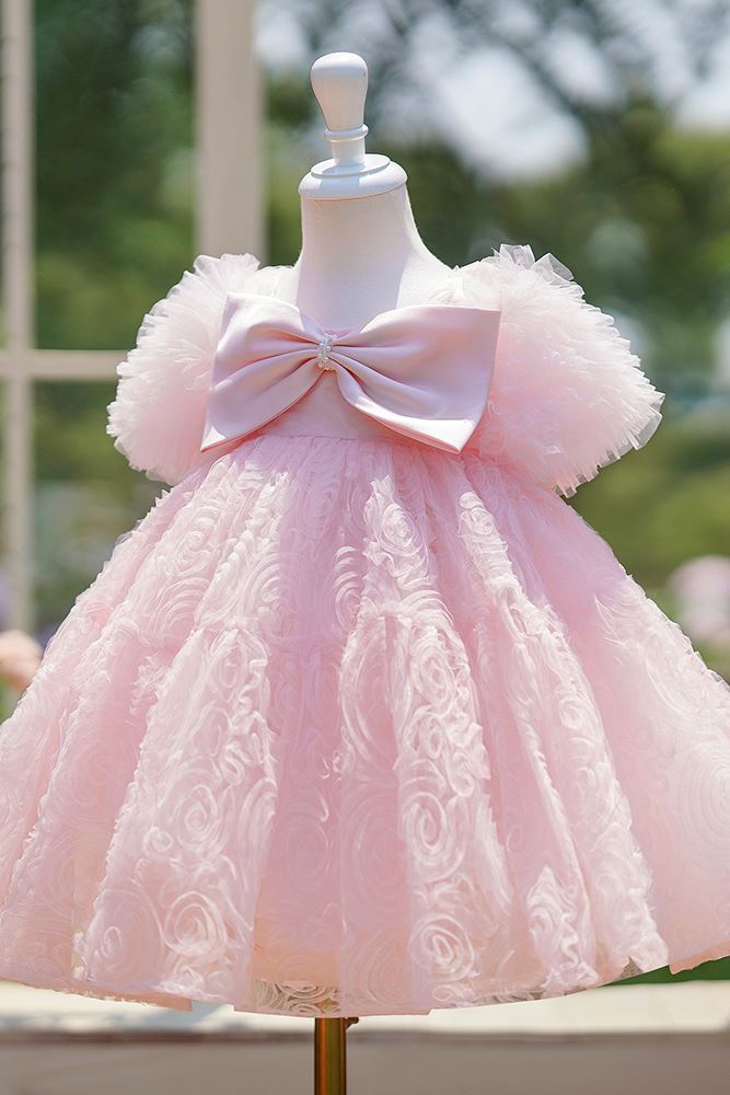 Princesse Longueur à Jambe Tulle robes de demoiselle d'honneur - fillette in Rose