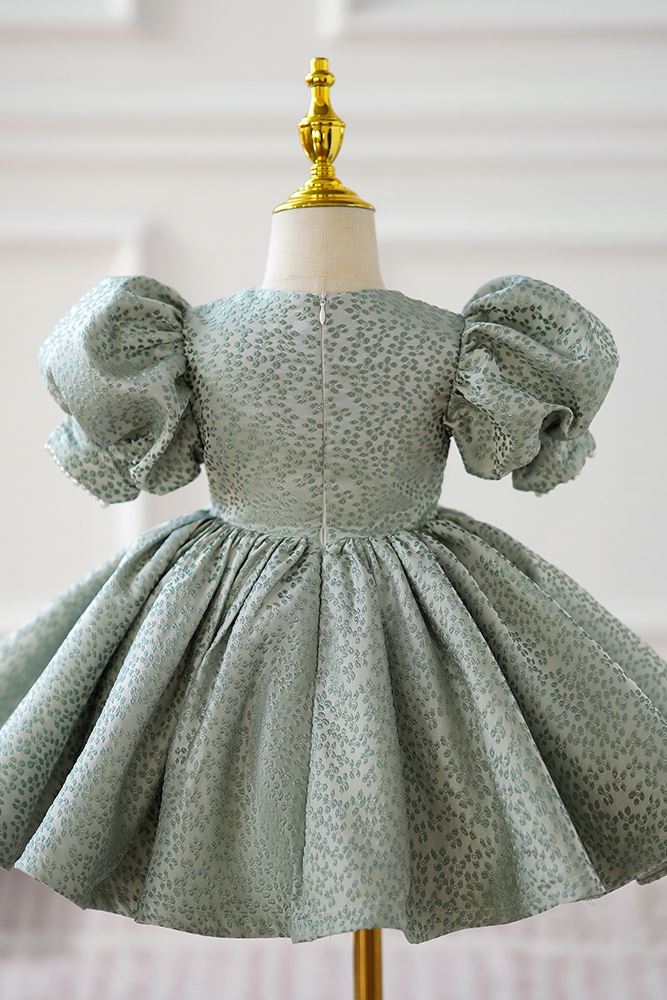 возлюбленная Длина по Щиколотку Satin Детские Платья in Зелёный