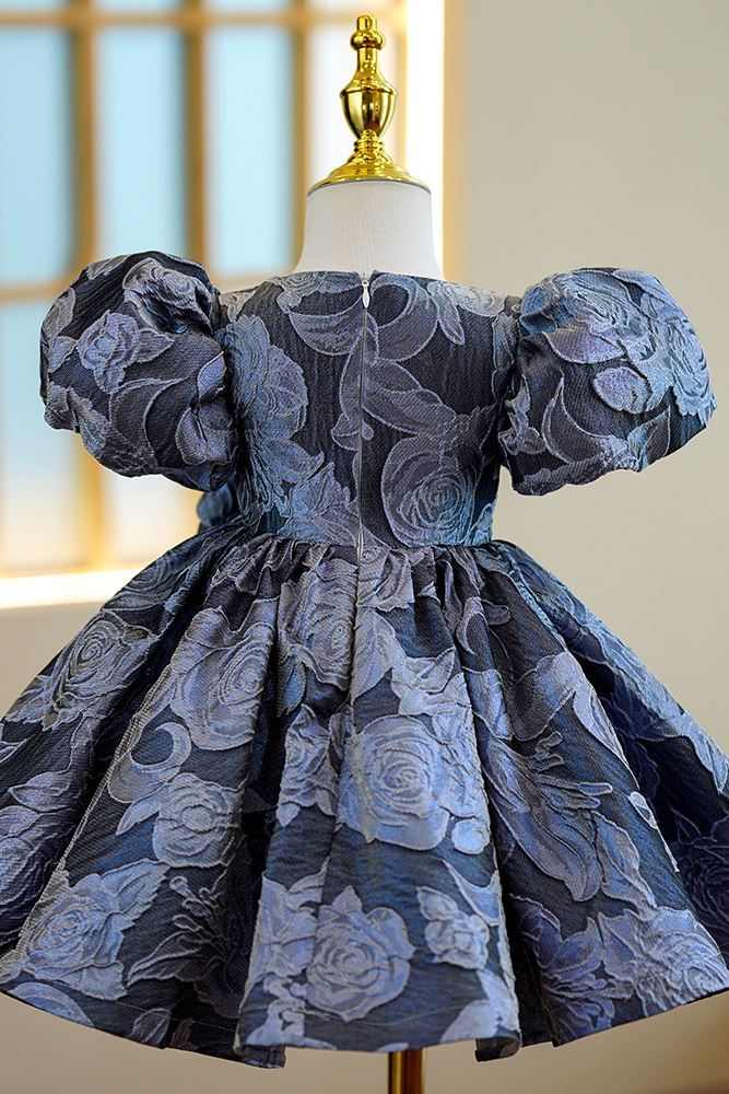 Princesse Longueur à Jambe Satiné robes de demoiselle d'honneur - fillette in Bleu Roi