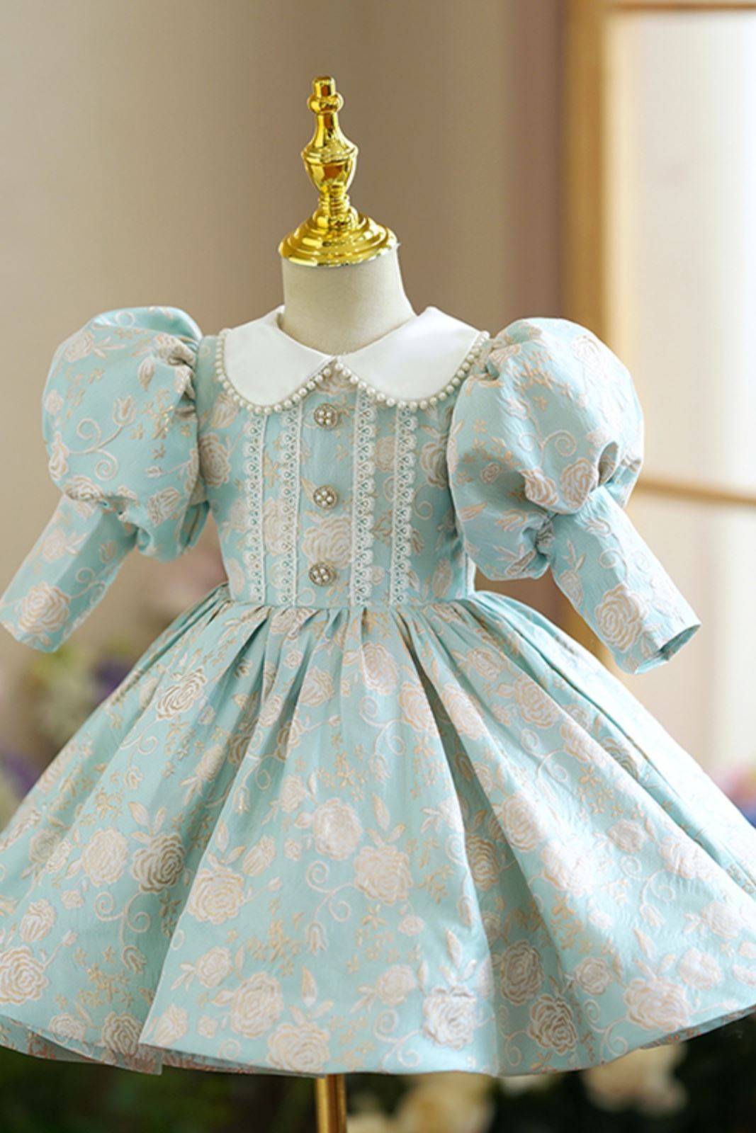 Princesse Longueur à Jambe Satiné robes de demoiselle d'honneur - fillette in Vert Menthe