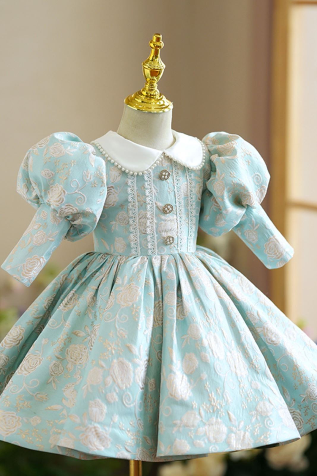 Princesse Longueur à Jambe Satiné robes de demoiselle d'honneur - fillette in Vert Menthe