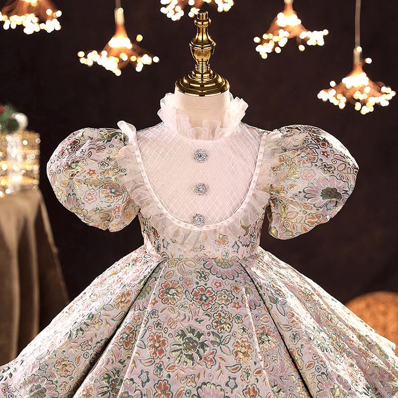 Принцесса Длина по Щиколотку Satin Детские Платья in Цветочный