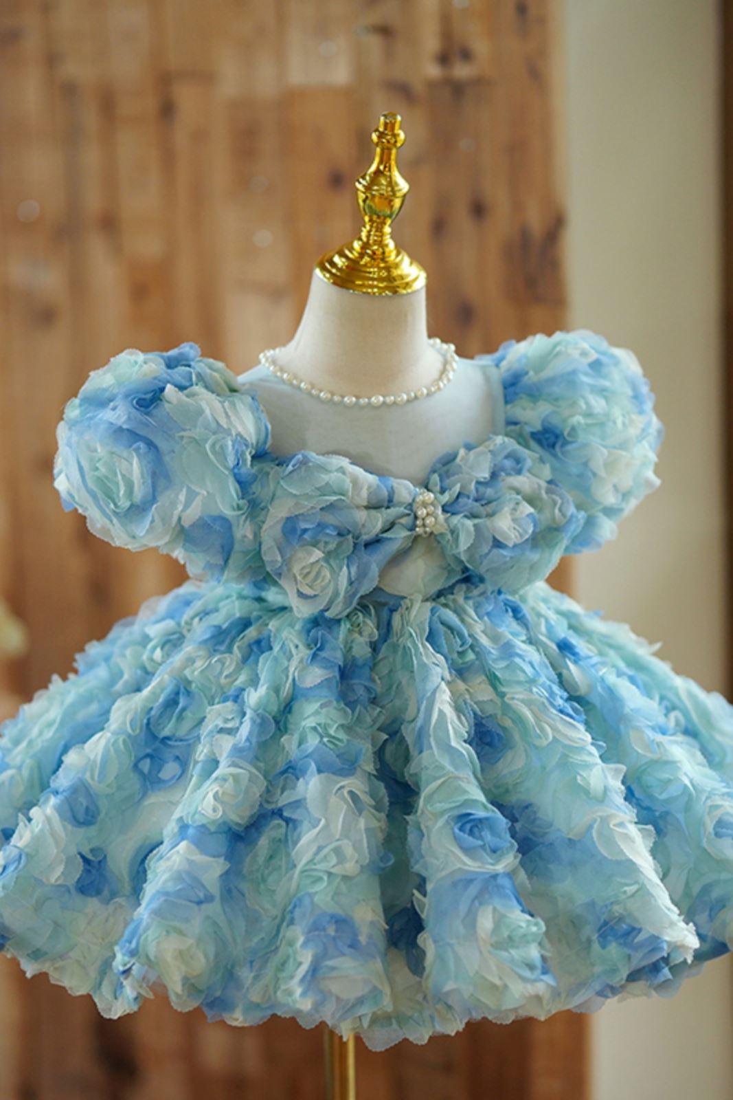 Princesse Longueur à Jambe Dentelle robes de demoiselle d'honneur - fillette in Bleu