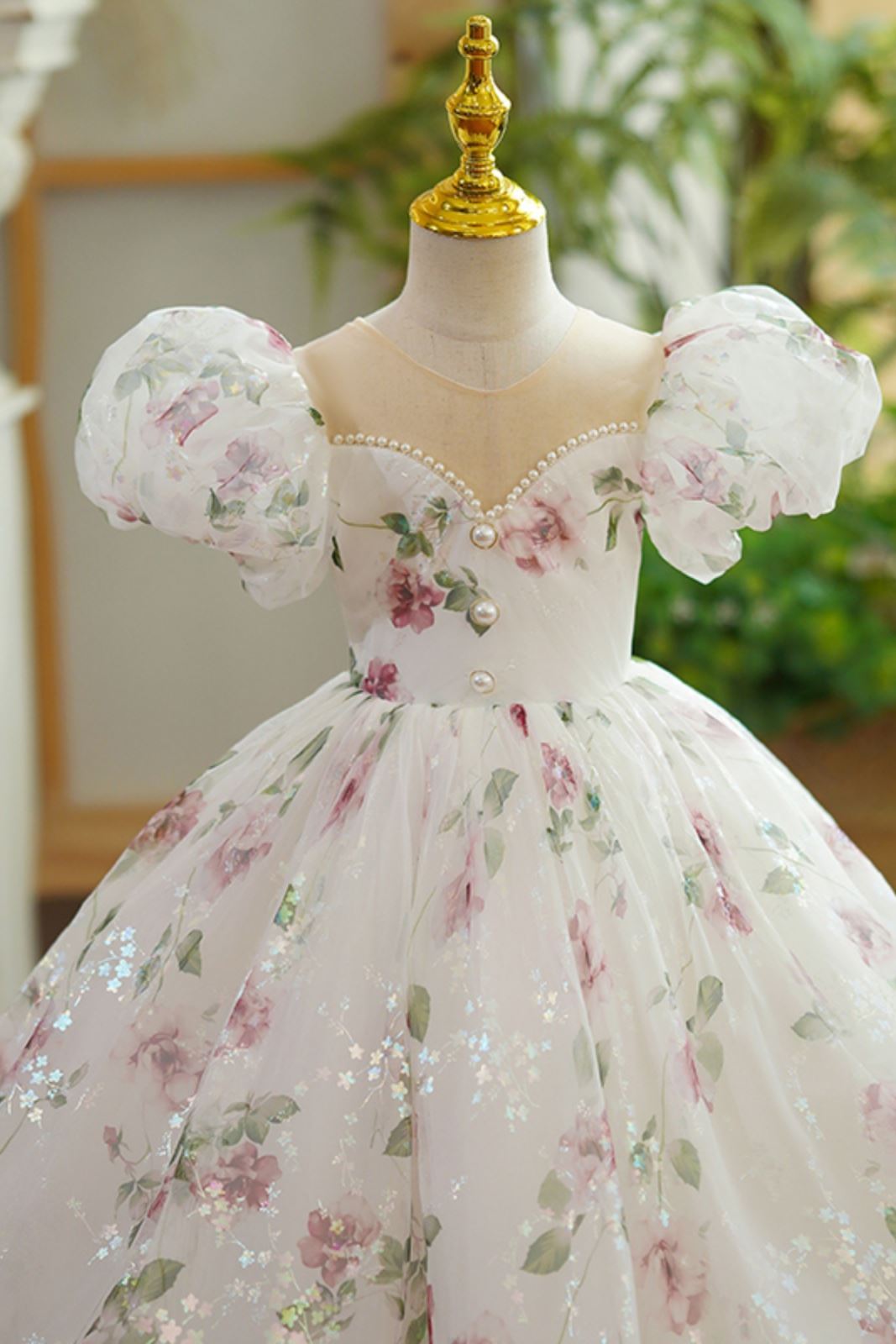 Princesse Longueur au Sol Tulle robes de demoiselle d'honneur - fillette in Blanc