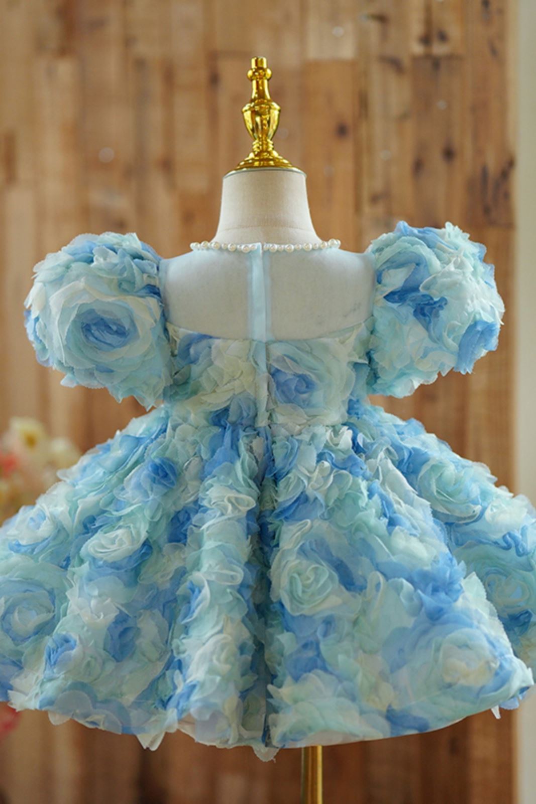 Princesse Longueur à Jambe Dentelle robes de demoiselle d'honneur - fillette in Bleu