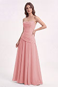 Elena Corset Back Draped Bridesmaid Dress