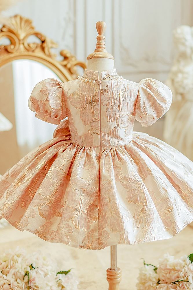 Princesse Longueur à Jambe Satiné robes de demoiselle d'honneur - fillette in Rose