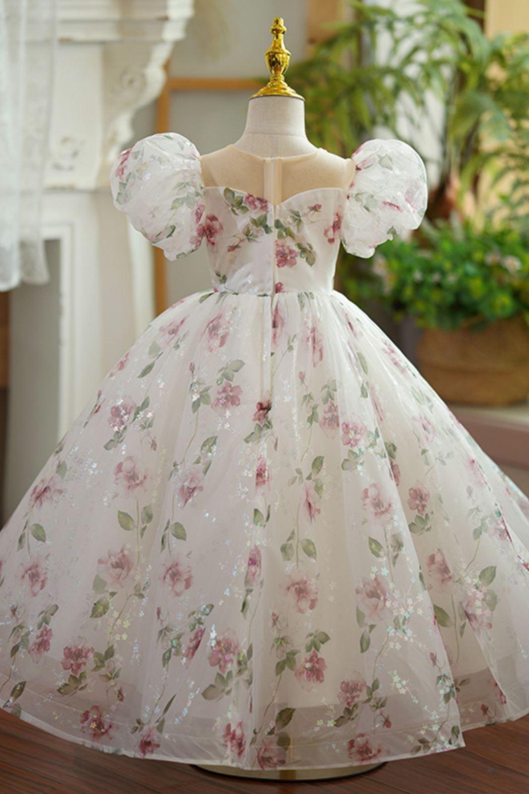 Princesse Longueur au Sol Tulle robes de demoiselle d'honneur - fillette in Blanc