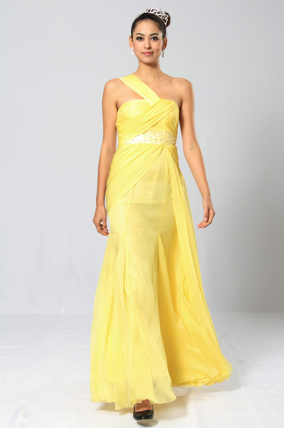 On sale !!  Celebrity Sexy yellow  Prom Gown Evening Dress