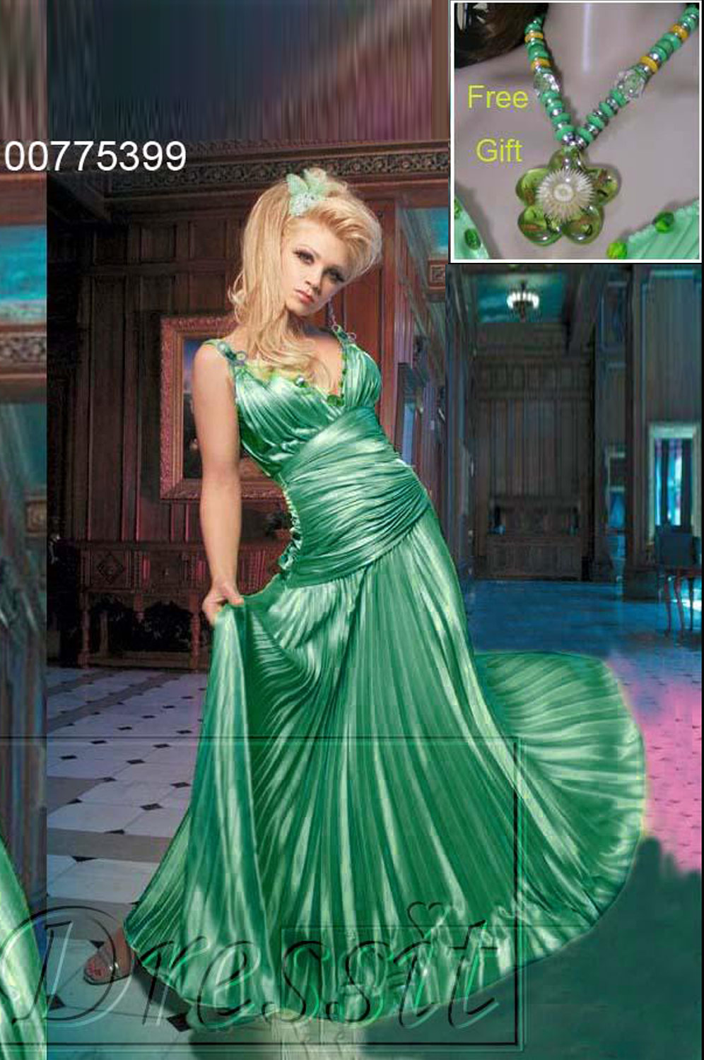 On sale !!  green  Prom Gown Evening Dress