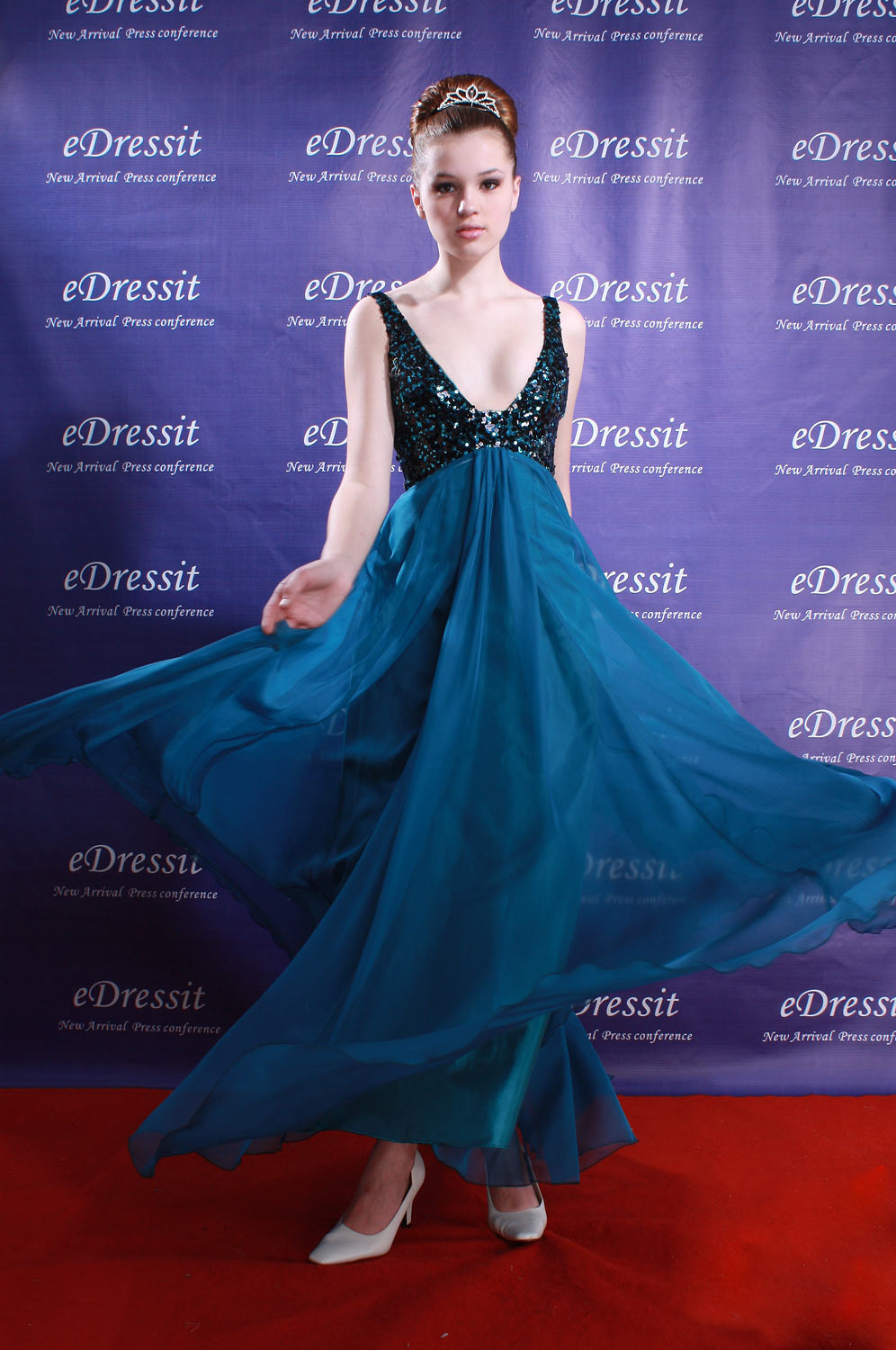 Luxuriös Blaues Tanzkleid/Abendkleid