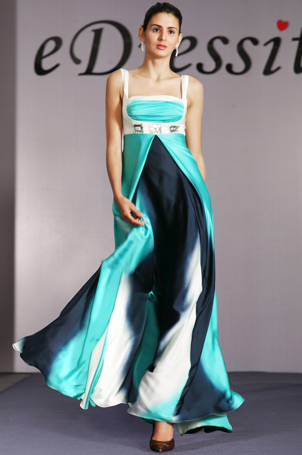 Gradient Color Evening Dress