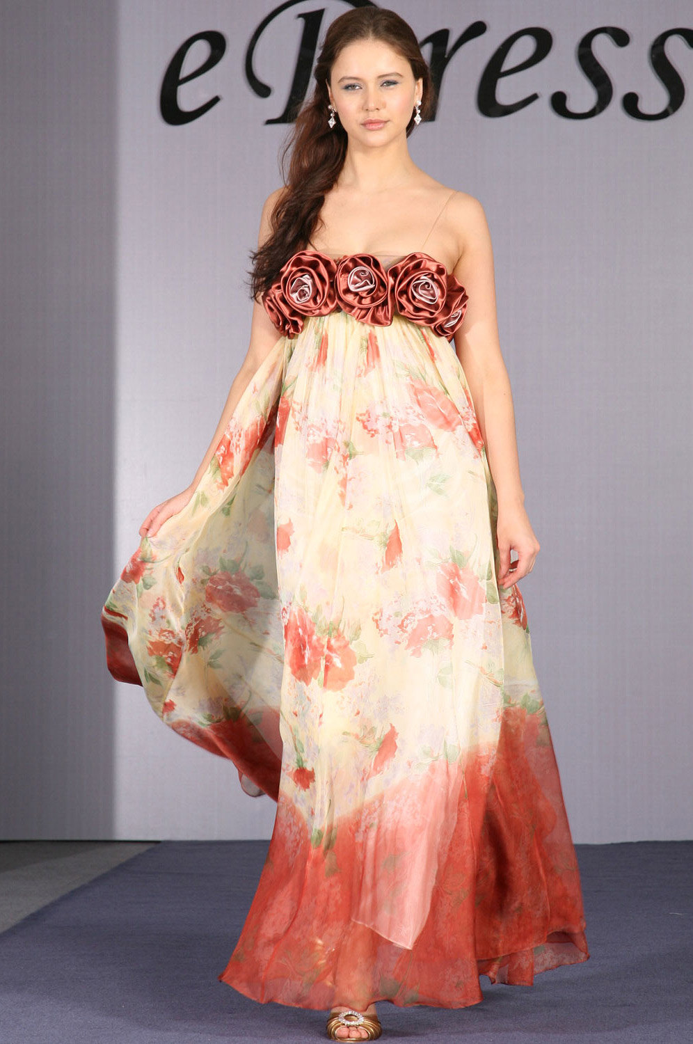 Floral Elegant Evening Dress