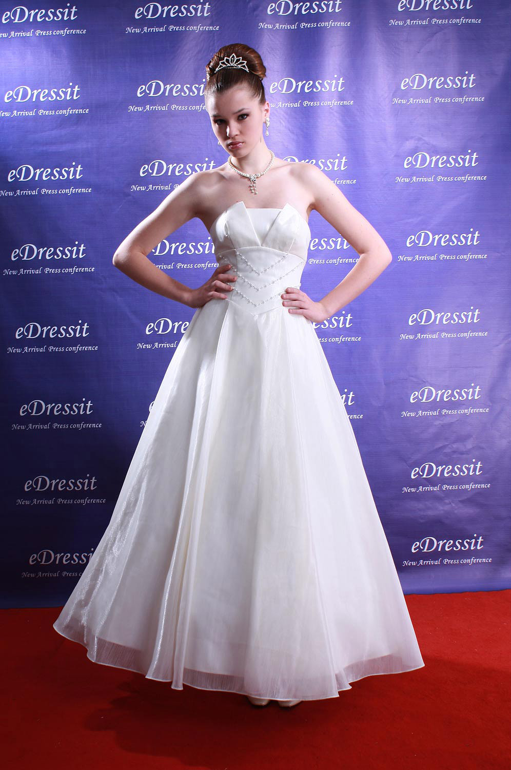 White Prom Gown Evening Wedding Dress