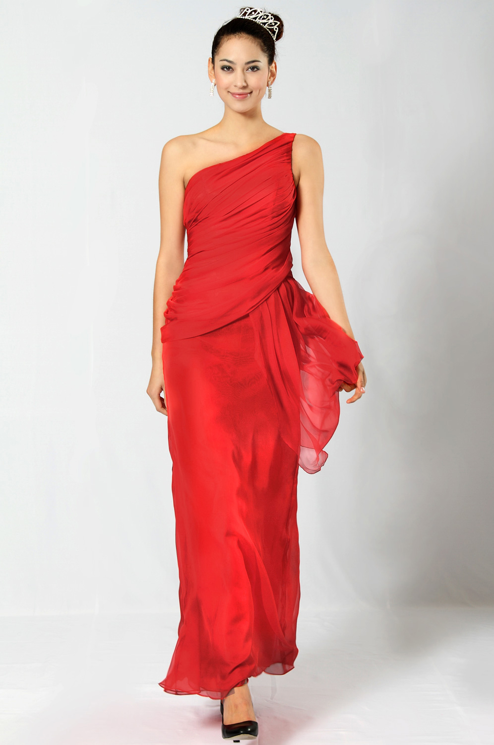 Fabulous Single Shoulder Evening Dress