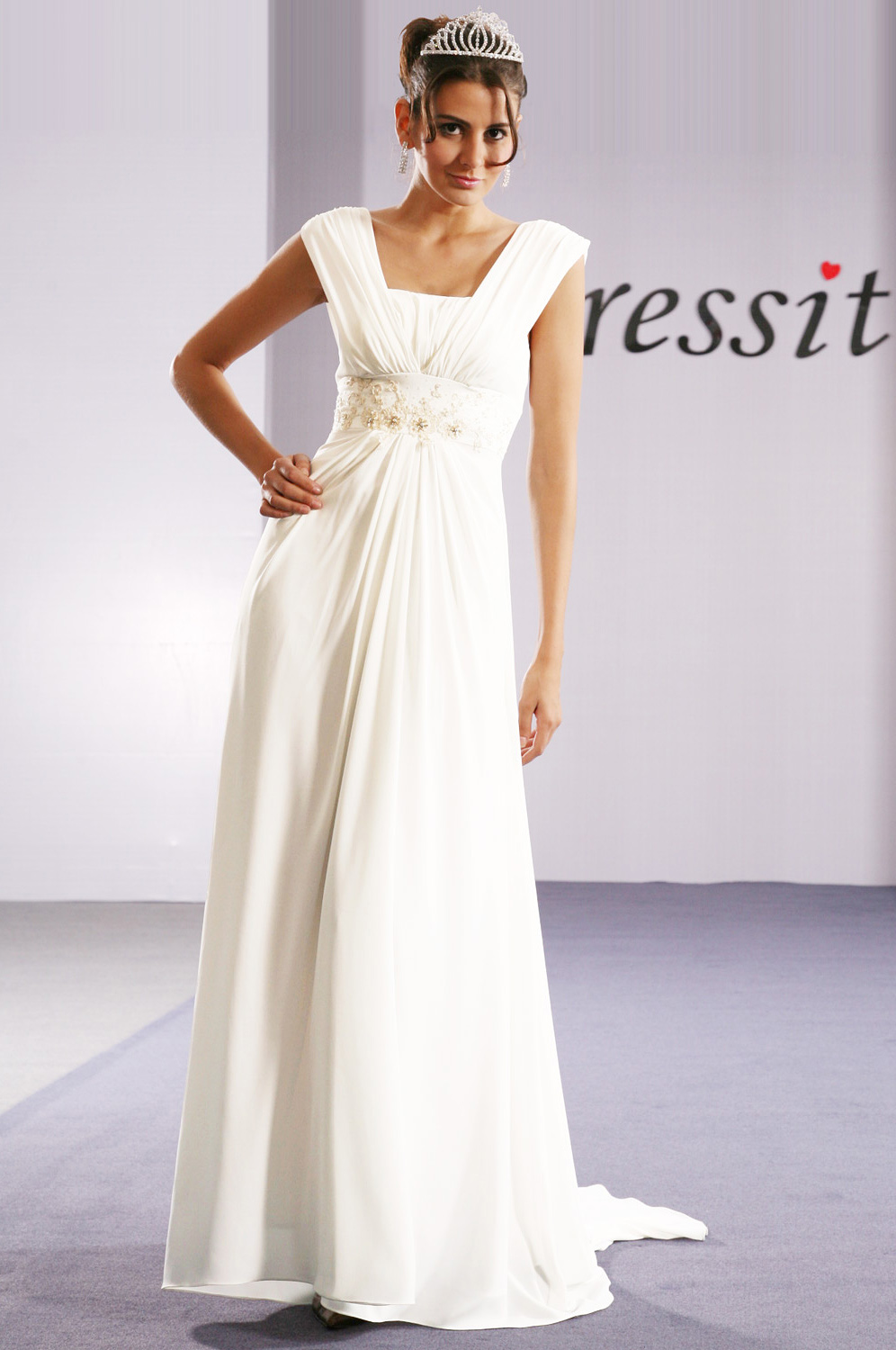 Elegant White Evening Dress