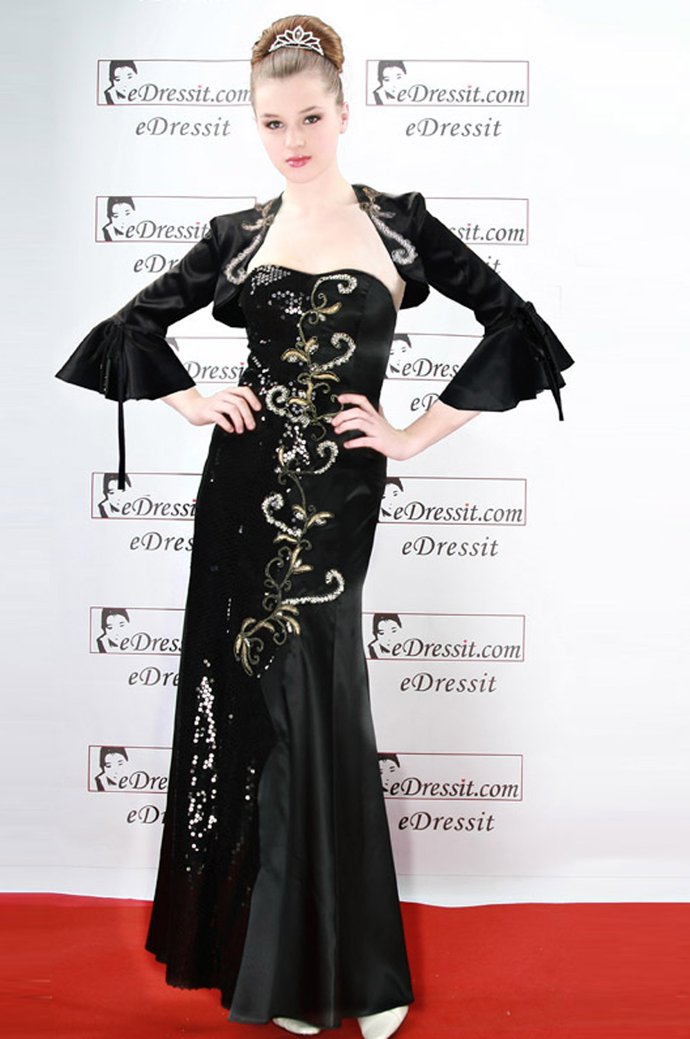 Black Elegant Prom Gown Evening Dress