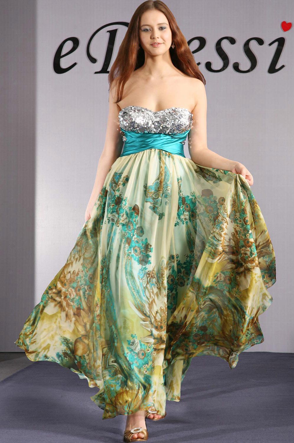 Strapless Elegant Party Dress