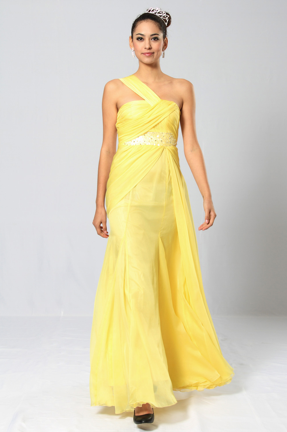 On sale !!  Celebrity Sexy yellow  Prom Gown Evening Dress