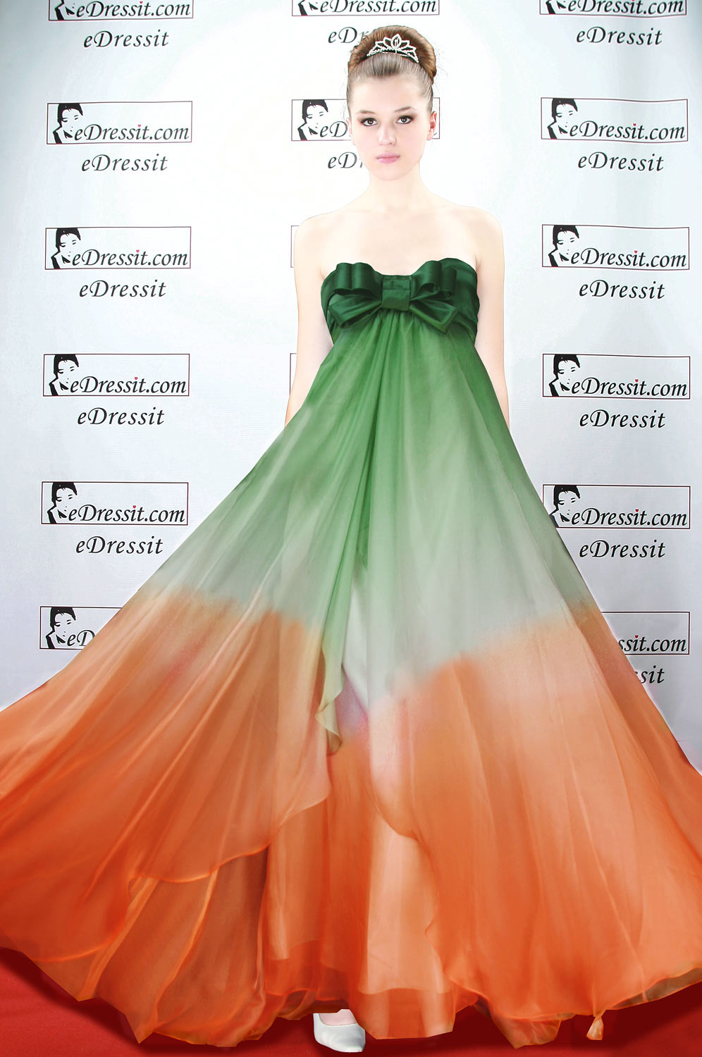 Amazing Gradient Color Evening Dress