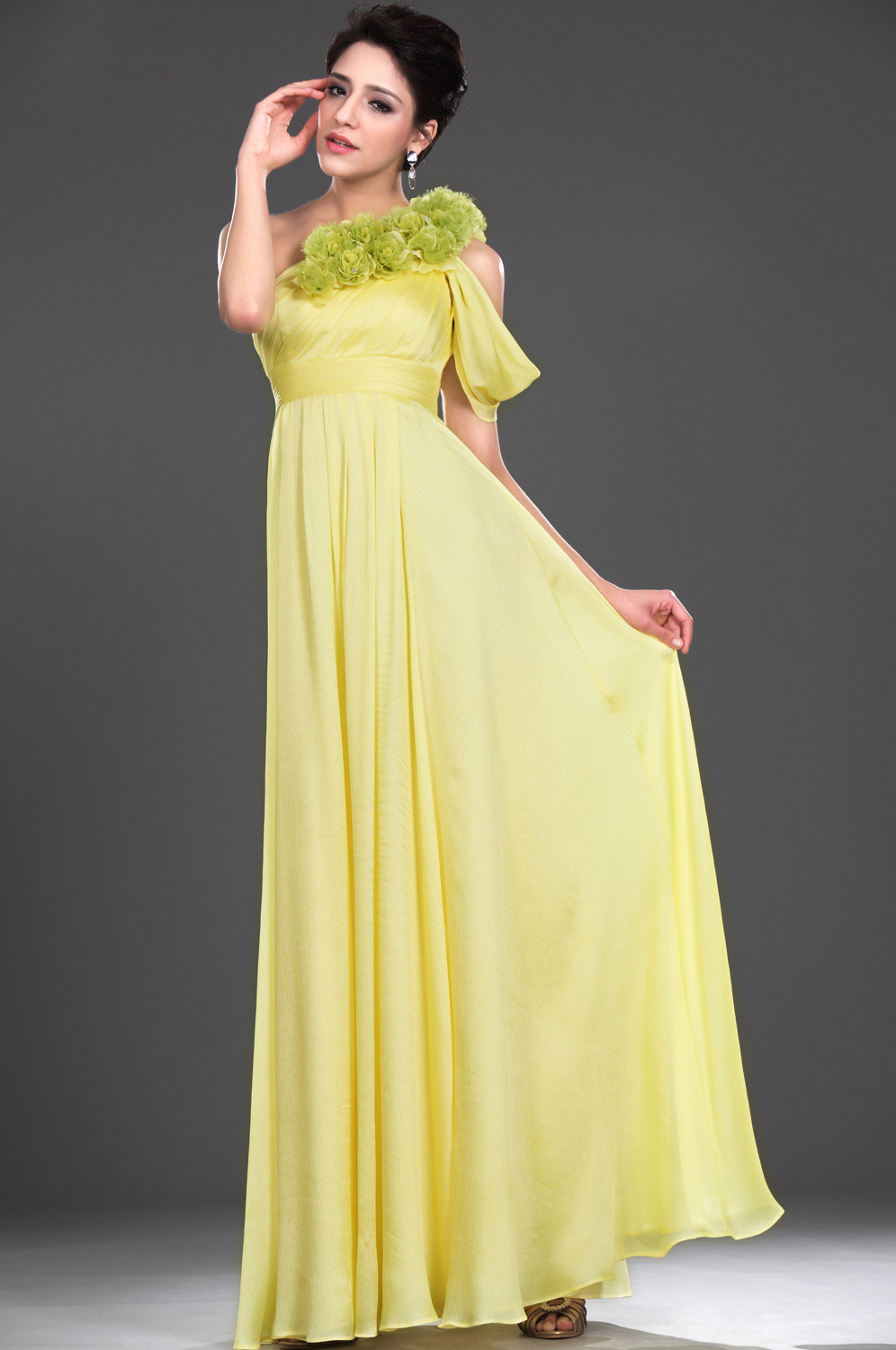 Robe de Soirée Séduction Jaune