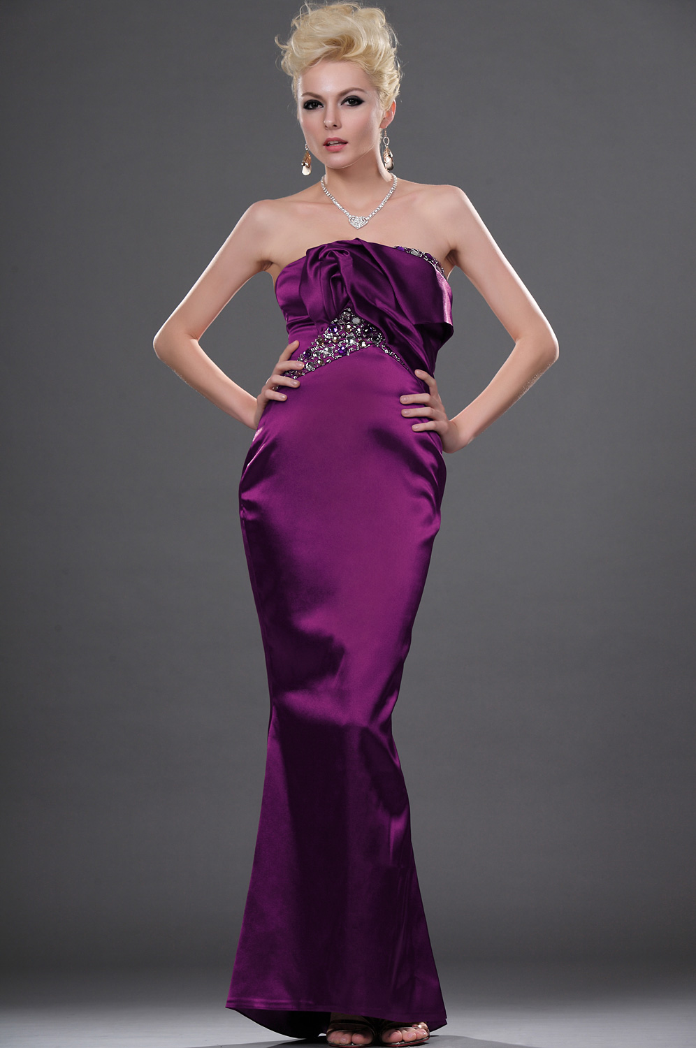 Unique Stylish Strapless Evening Dress