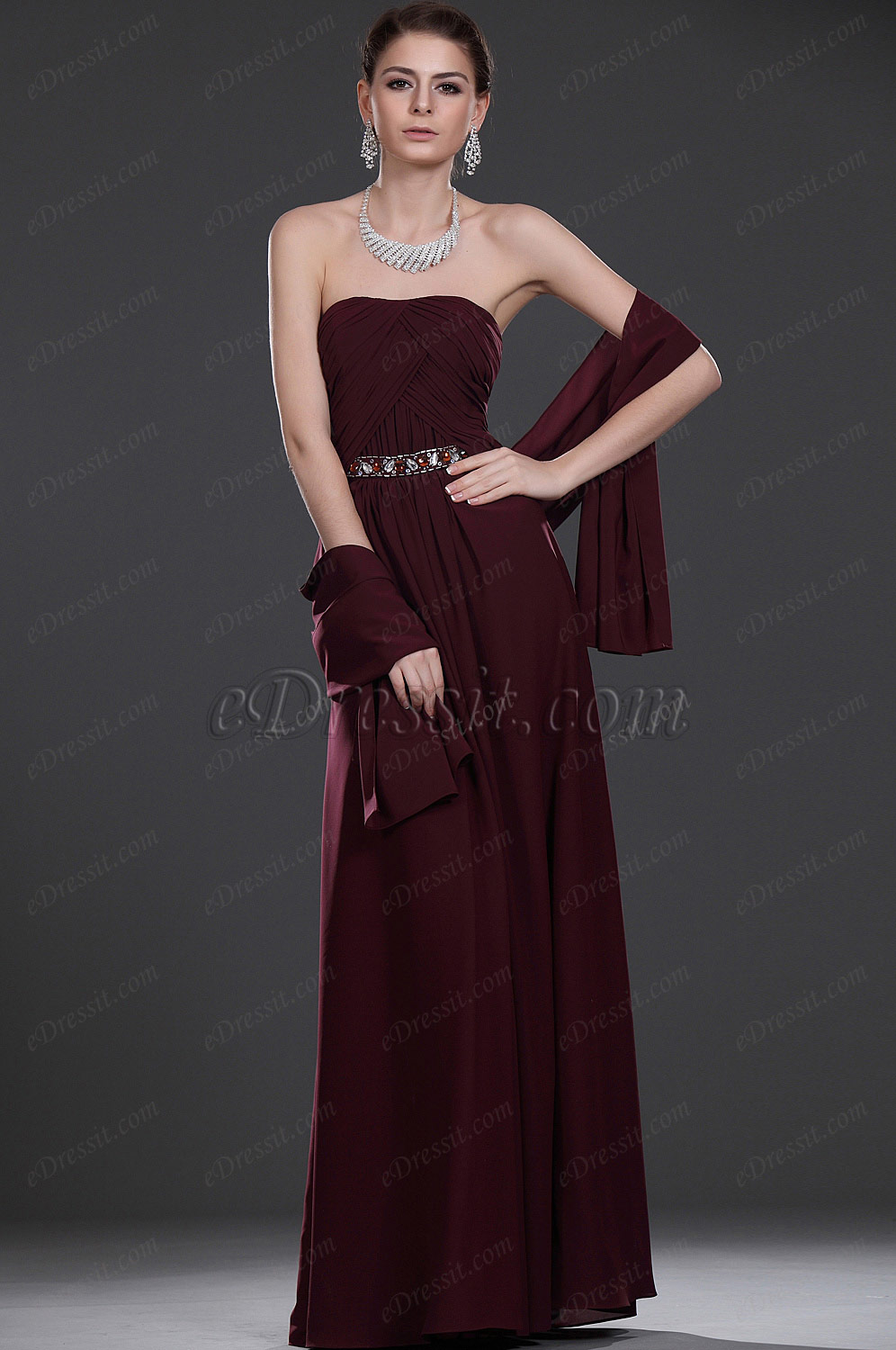 New Elegant Full Length Mother of the Bride Dress