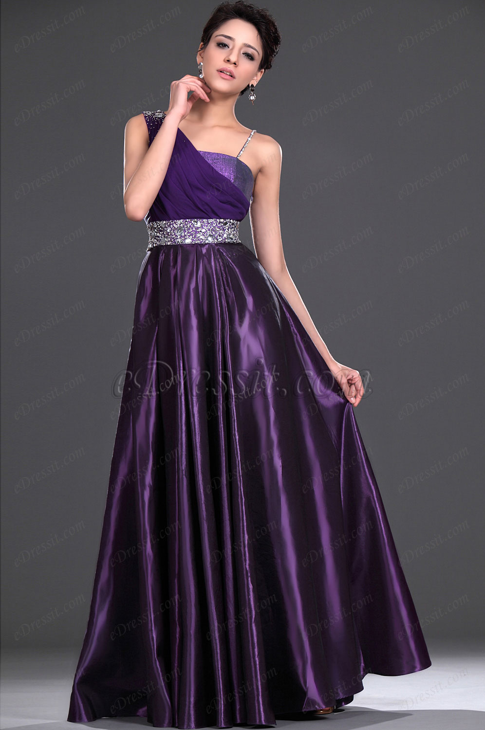 Elegante Robe de gala Violet